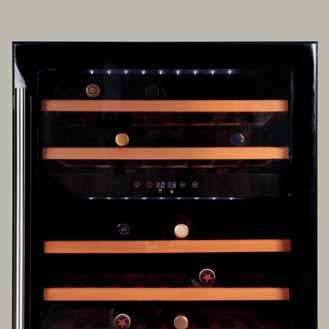 temperature range 6 chrome wire 00mm wide wine cooler 8 bottles Adjustable