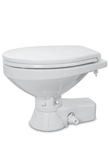 Model 37045-Series QUIET - FLUSH ELECTRIC TOILET FEATURES Very quiet flush cycle - like a household toilet Single button flush actuator - with dual function water level control switch Can be plumbed