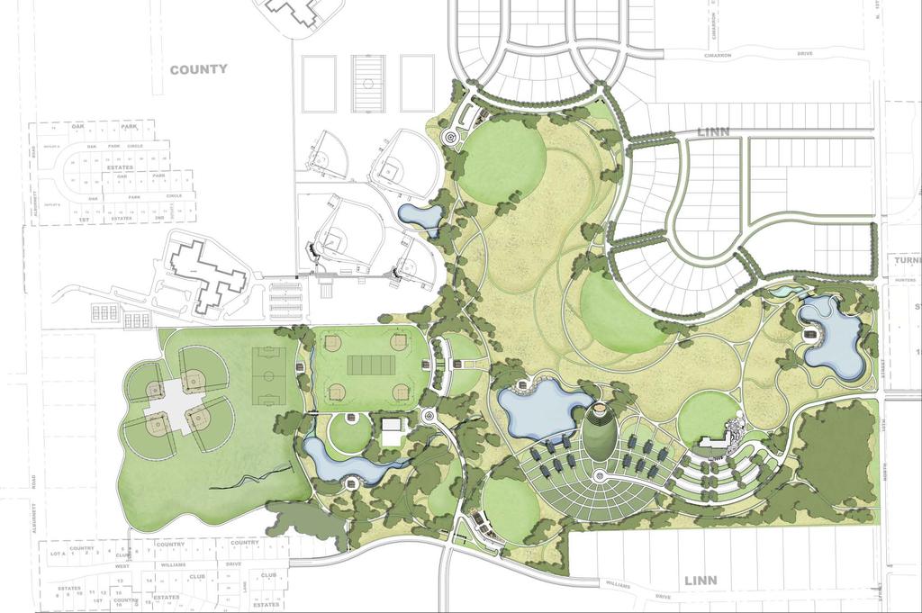 Lowe Park Master Plan Update Master Plan The Master Plan focuses on create a landscape that is restorative in nature. The large open expenses will be restored prairie.