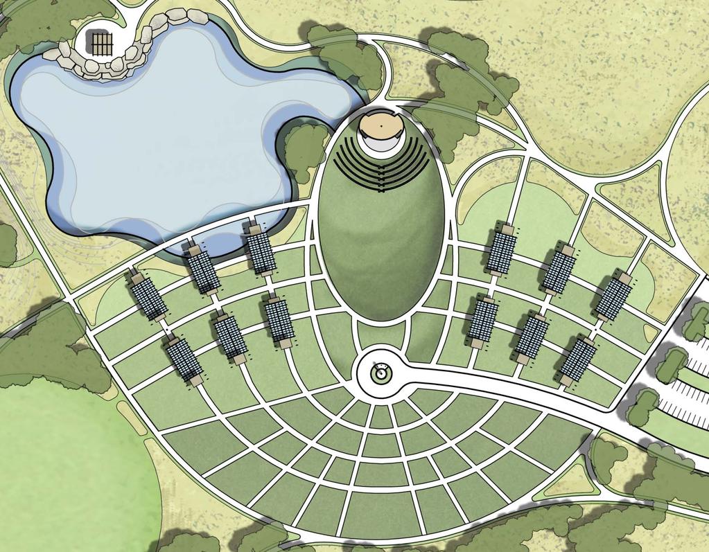 Lowe Park Amphitheater Study Plan Enlargement Meditation Retreat Restored Prairie Pond Stage Stone