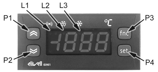 Older models (up to February 2013) Setting the internal temperature and starting the manual defrost The microprocessor-based control unit contains a series of parameters to control the cabinet