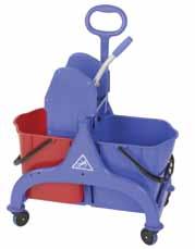 The system is compact, lightweight and manoeuvrable with removable buckets, wringer and handle. 2720EU It provides a cost effective "best practice" double bucket option for the Edgeless Mop.