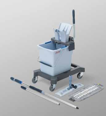 UltraSpeed Pro Single Bucket Ready to Go Kit FLOOR CLEANING // UltraSpeed Pro Mopping Systems Ready to Go Kit includes single bucket with downpress wringer, chassis, Vileda Extendable Universal