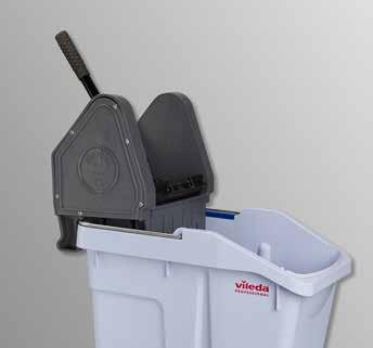 One bucket = 3 systems FLOOR CLEANING // UltraFlex Mopping System UltraFlex: Flat Mopping Used with UltraSpeed mops Large 36 qt bucket UltraFlex can be put on most janitorial carts German engineered,