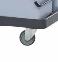 Swivel front casters: One optional with brake 11