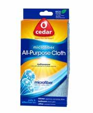 2 in 12 LR PR LB O-Cedar Microfiber Cloth All-purpose microfiber cloth Chemical free cleaning Ideal for removing contamination from all surfaces within