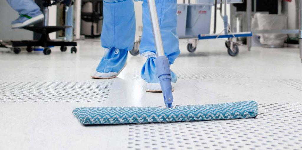 The Duo mops allow you to achieve your contact time requirements for common disinfectants, and still reach an excellent cleaning performance with up to 99.99% bacteria removal*.