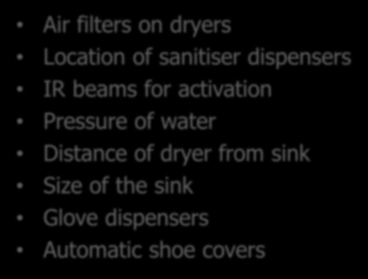 Other factors to consider Air filters on dryers Location
