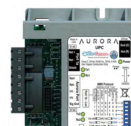 Controls - UPC DDC Control (optional) cont. Port 1a is used to communicate to the Building Automation System (BAS).