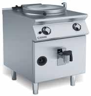 90 SERIES STOCK POTS STOCK POTS Kettle bottom and side walls in stainless steel Heating activated and adjusted through energy regulator Filling with hot or cold water through solenoid valve activated