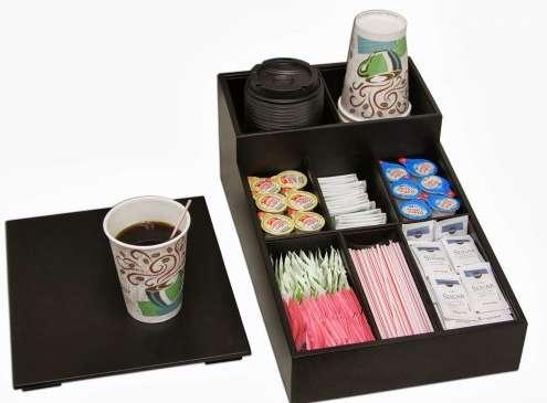Leather Items Conference Room Organizers The clean, classic design of this storage piece gathers all of your coffee / tea