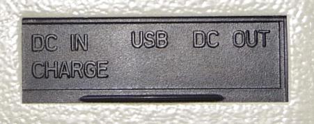 outlet box: 1: Charging input port 2: USB interface 3: DC output port Key