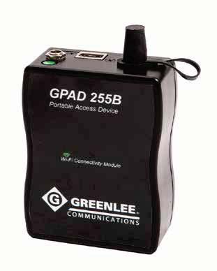 International Fibre Catalogue - Greenlee Mini Fibre Tools GPAD 255B Wi-Fi Portable Access Device Transmits live images and data via Wi-Fi from the GVIS 400-HDP via GPAD 255B USB Use with GVIS 400 for