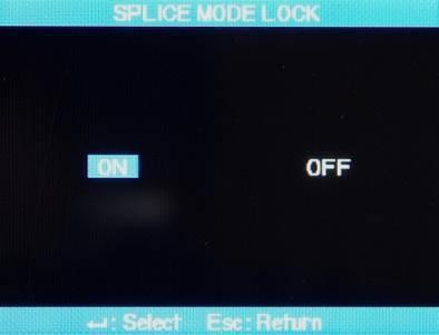 3) Select Splice Mode and press ENTER key.