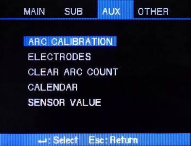 2) Program version shows the current version of operation program. 3) Angle limit on Arc-discharge calibration, you can set limitations on angle upon calibration of discharged amount. IX.