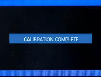 Calibration] has been successfully completed. Process 1) Select [Stabilize Electrode].