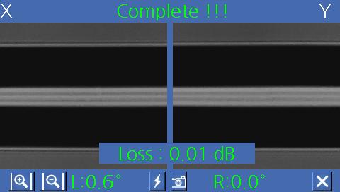 4 The splice loss value is measured after completing arc fusion and displayed on the screen. The loss value is affected by error elements.