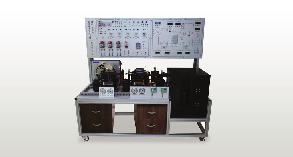 ED-5856 The experiment on temperature, pressure, automatic control and mechanical trouble using cascade refrigeration.
