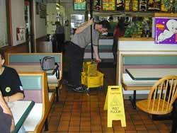 Slips & Falls Control Measures Wipe up spills immediately Caution/Wet Floor signs Dry mop