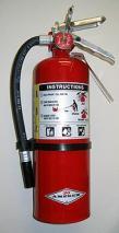 Fire Extinguishers Fire extinguishers are marked to indicate the type of fire they can be used on.