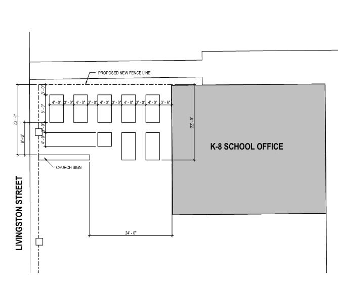 sidewalk school parking K-8 main office 5.