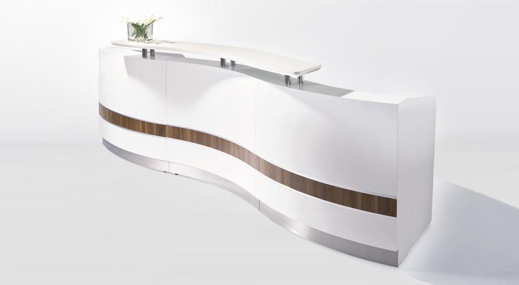 MARTINIQUE Description: Waved design gives style and elegance to any reception area.