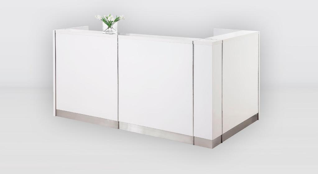 KENT Description: The Kent reception counter is professional and functional. Based on clean square lines, its modular components can be arranged to suit numerous configurations.