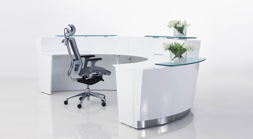 EVO Description: The Evo reception counter is circular in design and is available in 1 to 5 modular components.