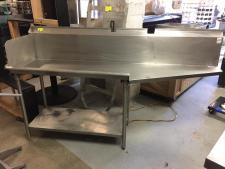 2/17 25 80 Stainless steel left hand drain table w/
