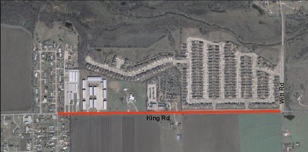 King Road (West Extension) From Witt Road to Little Elm/Hackberry City Limits (0.