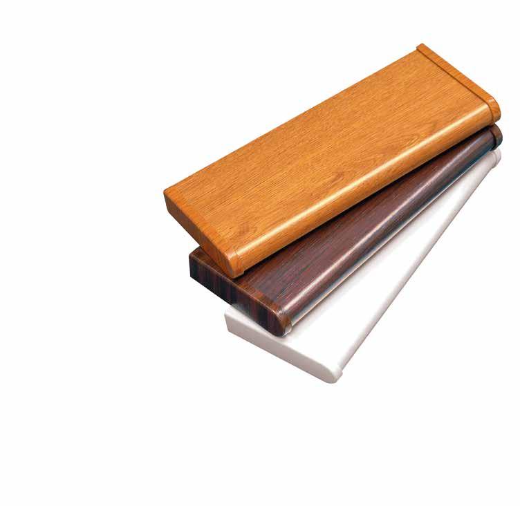 Rafter top caps Additionally, highly durable woodgrain and white aluminium top caps provide the ideal solution