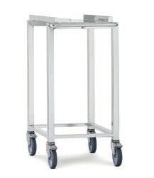 20 Includes 4 casters with parking brake, height adjustable 3355778 Roll-in frame* Mobile shelf rack* Base required for sliding the mobile shelf rack or plate rack into and out of the chamber.