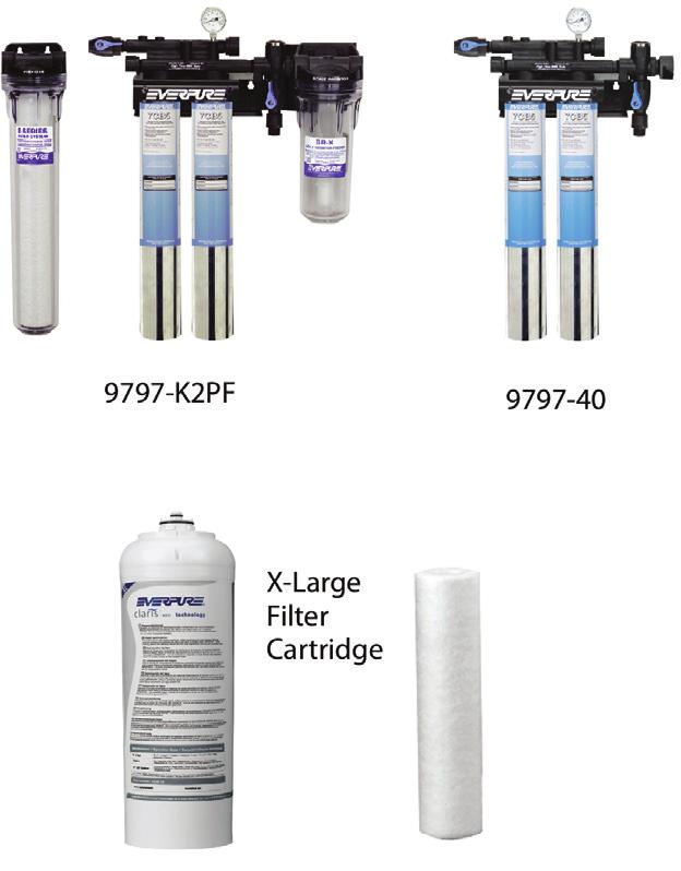 filtered water with inhibitor - KLEENSTEAM II Water Treatment System (9797-K2PF) includes: one (1) Prefilter (9795-90) one (1) SS10 ScaleStick Cartridge (9799-0201) two (2) 7CB5 five micron