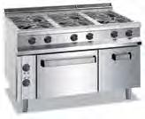 3x5,5 + 1x7,2 2x3,2 + 3x5,5 + 1x7,2 Electric oven power, kw - 6,75 - Gas oven power, kw - - 7 Voltage, V - 380 380 Total