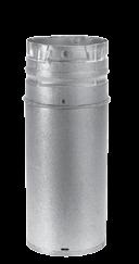 Listed at 1 clearance to combustibles. It can be used in both vertical and horizontal installations. Stainless steel wall combined with a galvanized outer wall. Pipe OD is diameter plus 5 8.