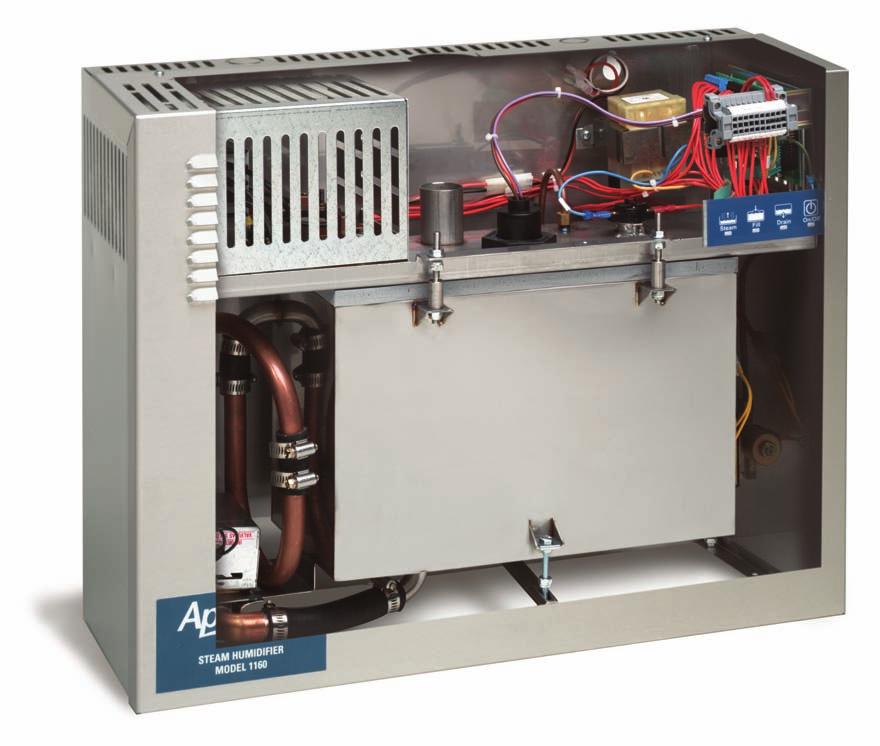 Aprilaire Steam Humidifiers Features and Benefits. 304 Stainless Steel Construction Ensures frame and other components exposed to water provide years of service.