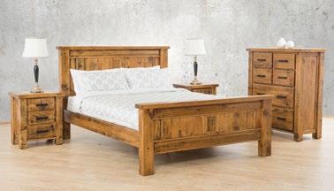 WOOLSHED BEDROOM COLLECTION Classical Rustic Oak finish.