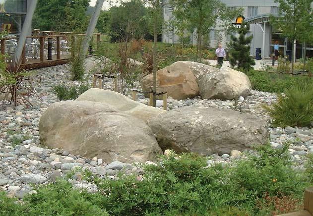 The finishing touch Boulders & Cobblestones Granitic glacial boulders provide hard-wearing decorative