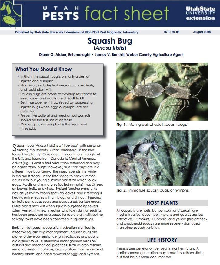 Utah Pests Fact Sheet
