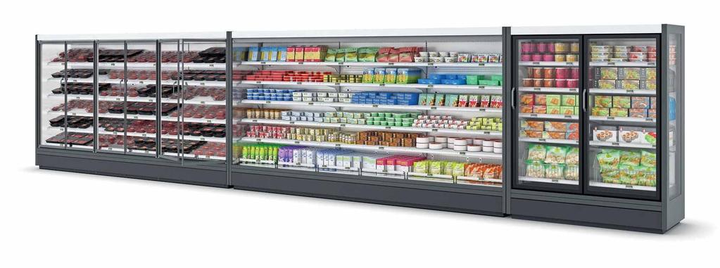 The chillers and freezer display cabinets in Carrier s small store program provide optimal presentation of food in limited retail space small dimensioned and in homogeneous