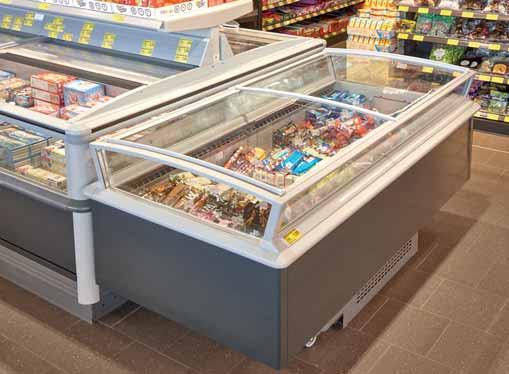 Multinor Switchable Plug-in chiller & freezer island for promotional sales Benefi ts at a glance Two-in-one solution for optimized merchandising fl exibility Attractive ergonomic design Different