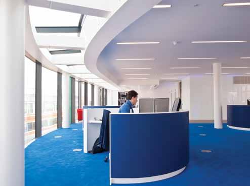 The new office space has been built to provide a bright, open plan aspect.