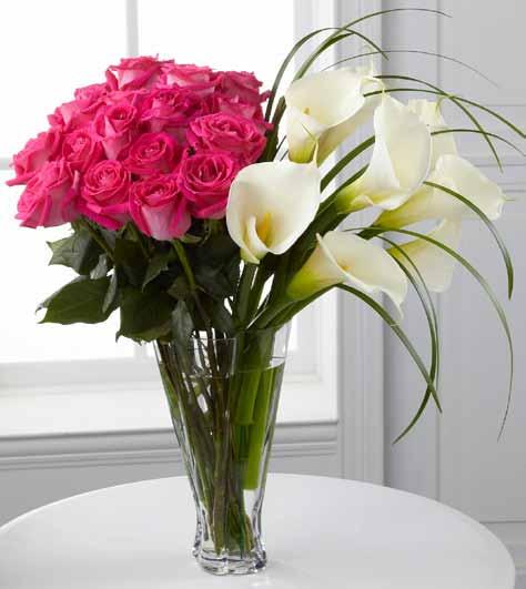 bouquets. LX116 alluring 14 Pink Dendrobium Orchid stems 8 Pink Ginger 4 Green Large Anthurium 1 Glass Twist Vase (#LUX-Twist) Approx. 30"h x 22"w DELIVERED SRP $204.