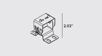 INSTALLATION ACCESSORIES (REQUIRED) 1E3304 1E3306 Short bracket kit for surface installation (set of two). Long bracket kit for surface installation (set of two).