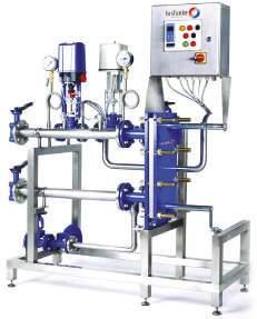 of water heating and cooling systems for commercial and industrial applications using steam