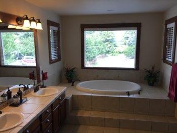 1. Room Master Bathroom Ceiling and walls are in good condition overall. Accessible outlets operate. Light fixture operates. 2.