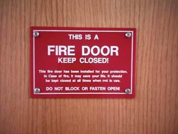 ITM: Fire Doors Components of a fire door: Frame Fire exit hardware Door closers Hinges Locks Door bolts Glazing Labels 221 ITM: Fire Doors