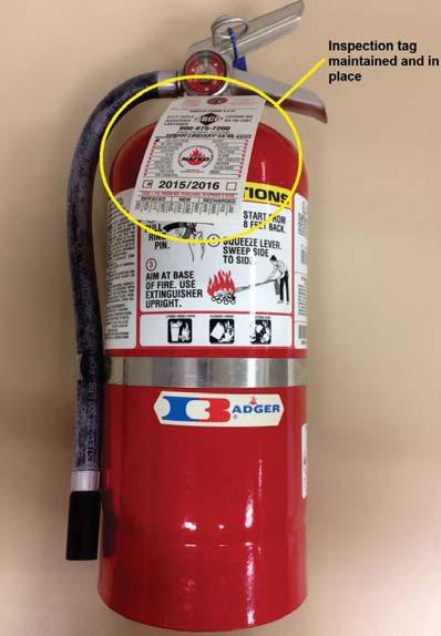 Examine for obvious physical damage, corrosion, leakage, or clogged nozzle 91 Chapter 7: Inspection, Maintenance, and Recharging of Portable Fire Extinguishers 7.2.