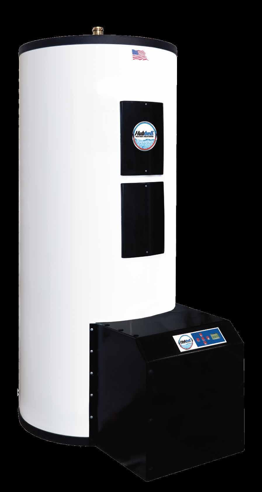 storage water heater features a fully integrated burner and field removable 316L SS