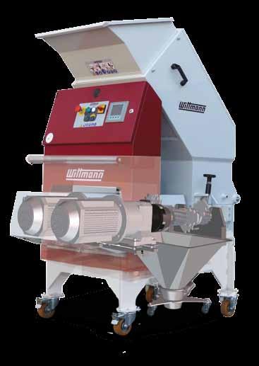 Screenless Granulators for Central Scrap Reclamation JUNIOR DOUBLE Series Equipped with two rotors in the cutting chamber for large sprues and parts, the JUNIOR DOUBLE is typically used offline,